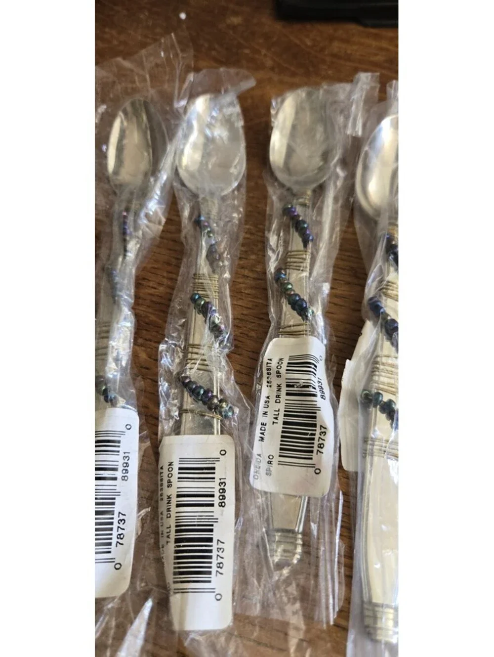 Present Stainless Oneida Set of 4 NEW Long Teaspoons 6 1/2